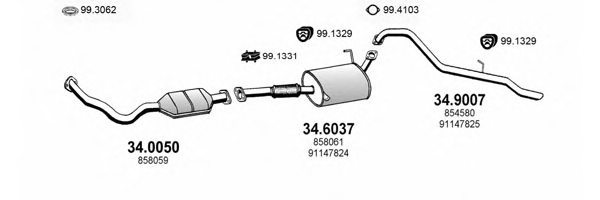 ASSO ART1705 Exhaust System